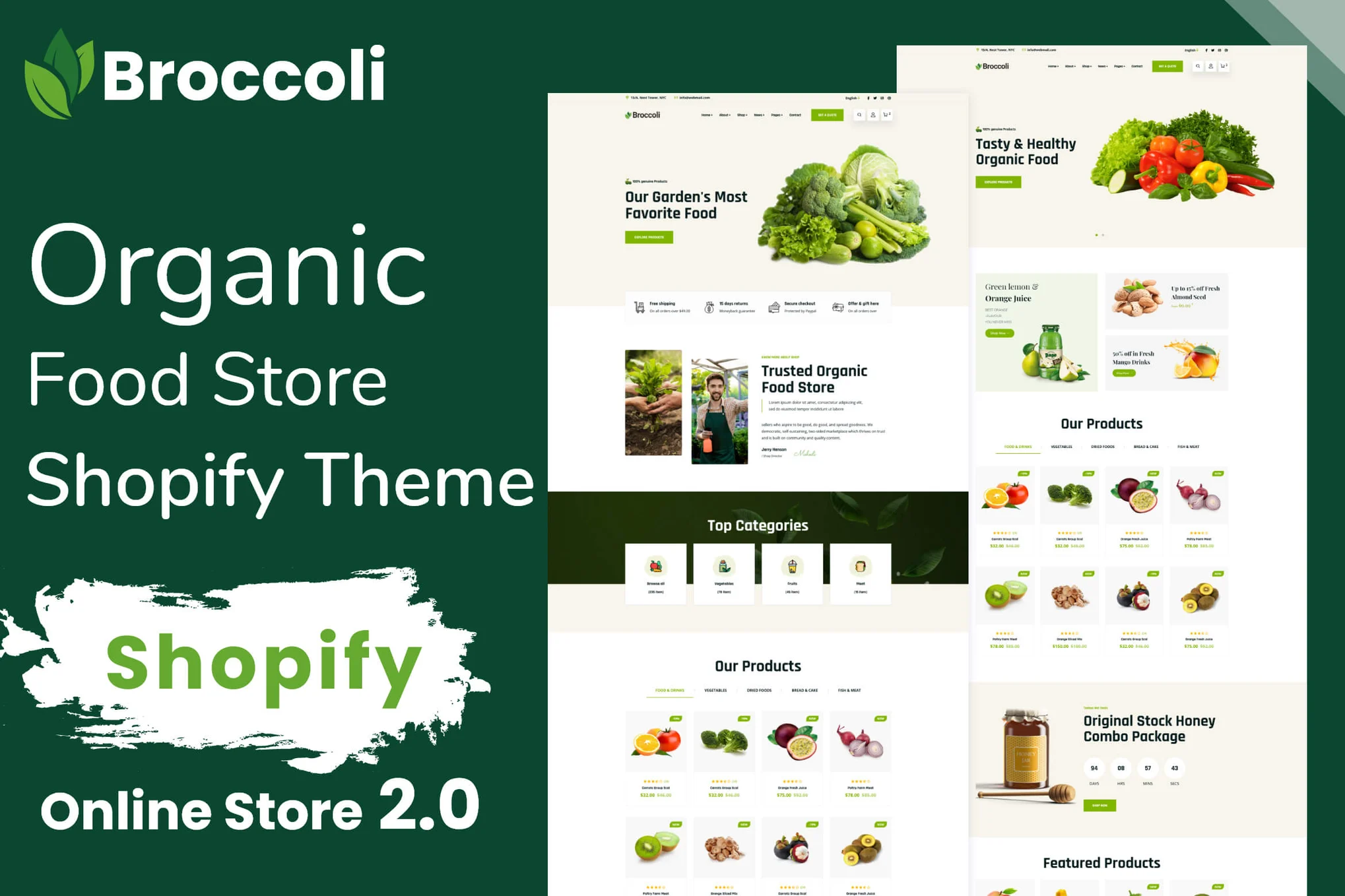 Broccoli Organic Food Shopify Theme