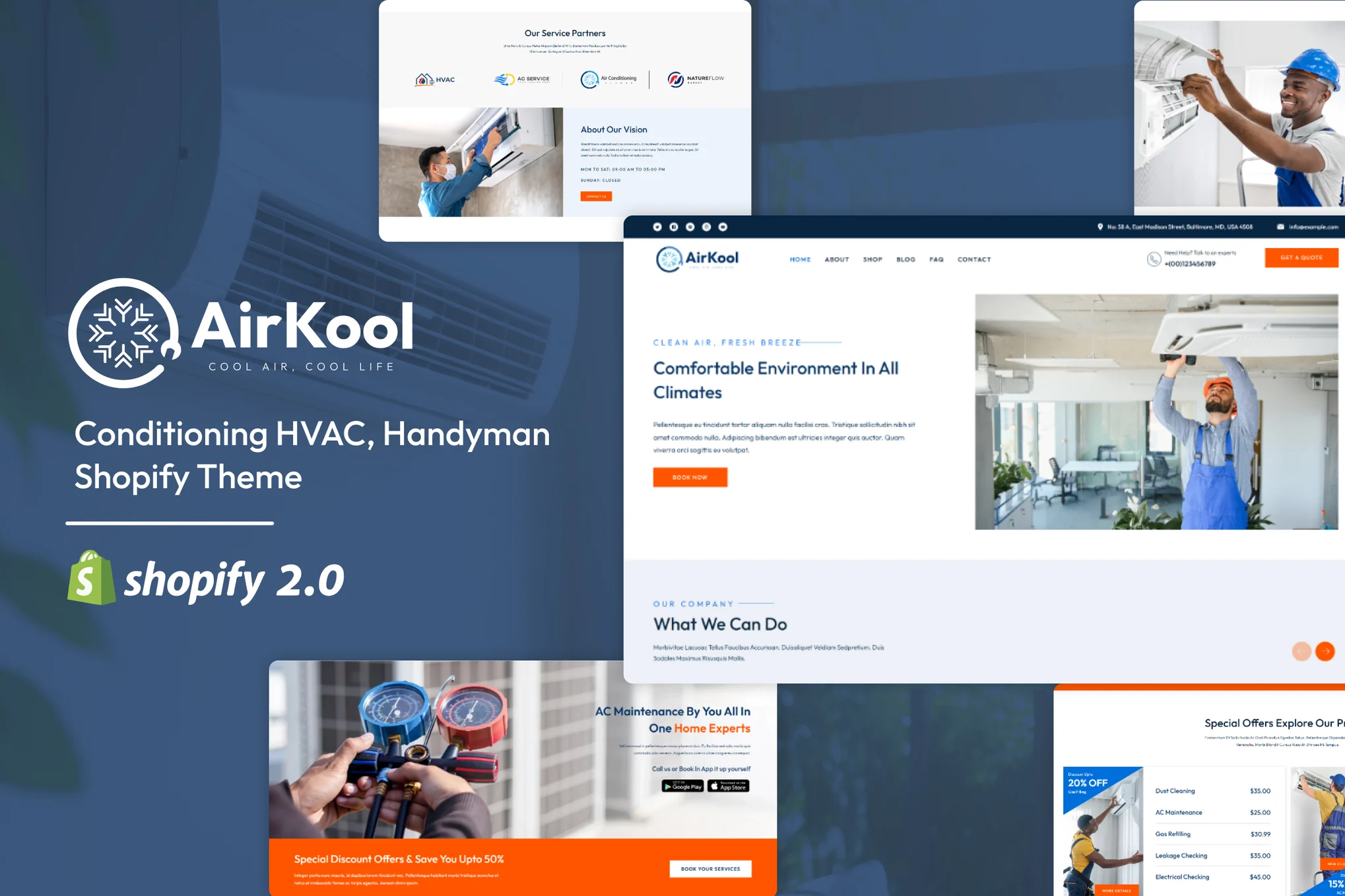 AirKool Air Conditioning Shopify Theme