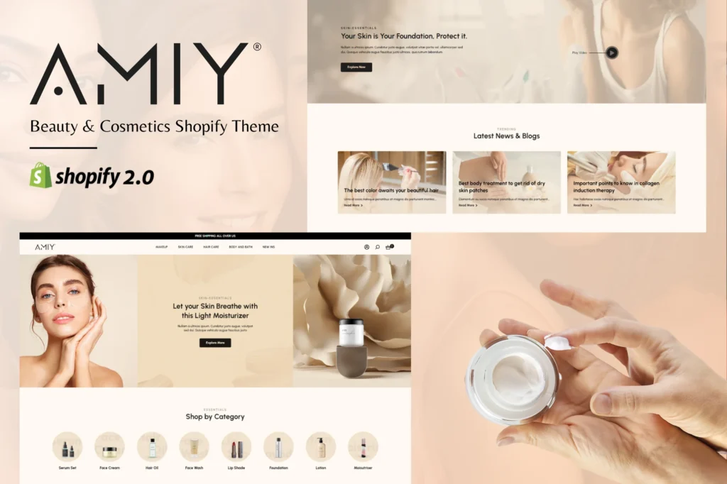 Amiy Cosmetics Shopify Theme