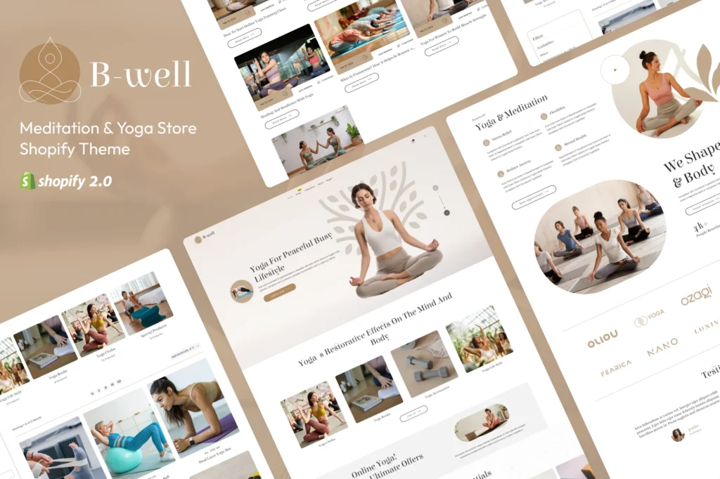 BeWell Yoga Store Shopify Theme
