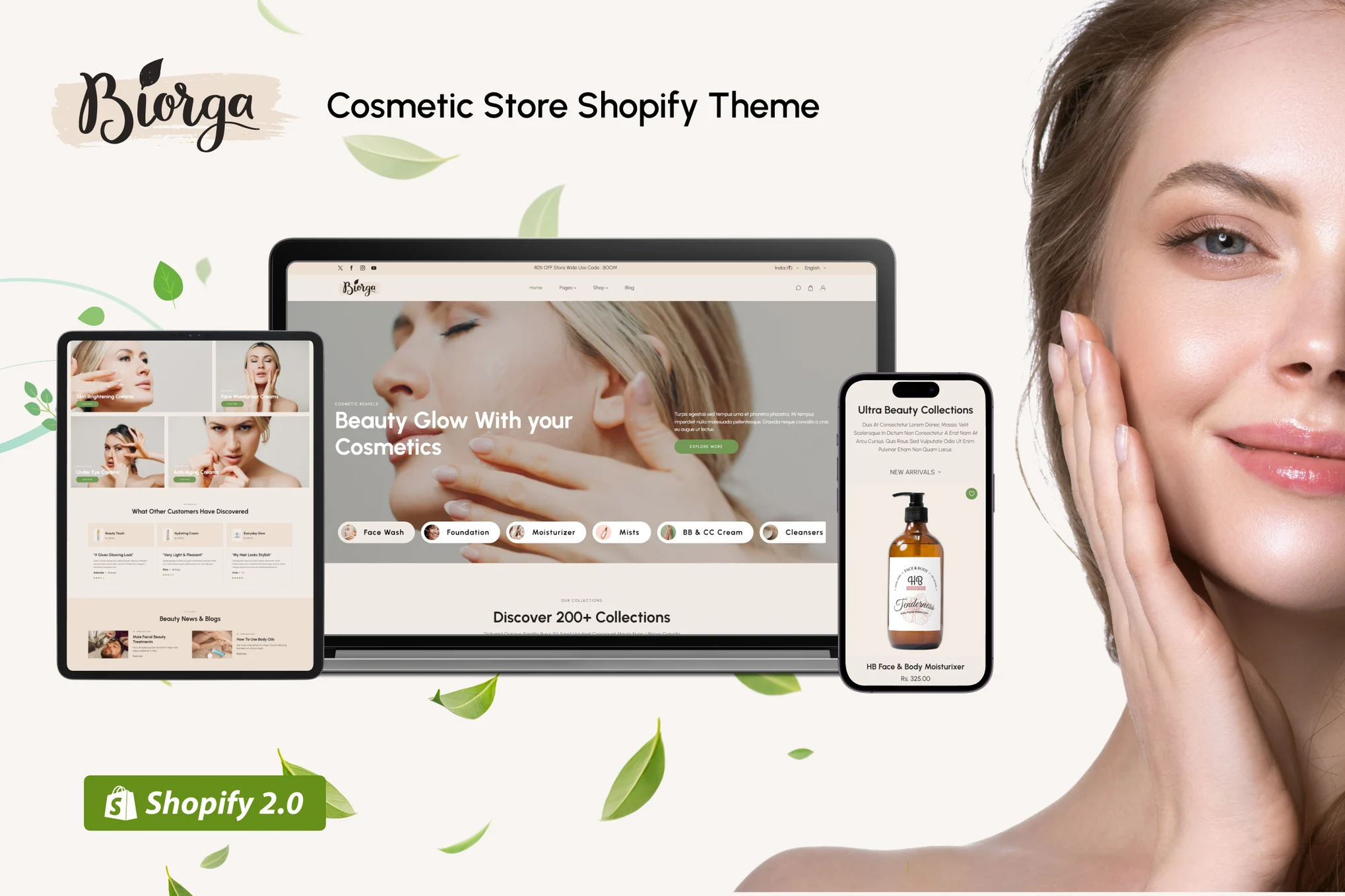 BiOrga Cosmetics Shopify Theme