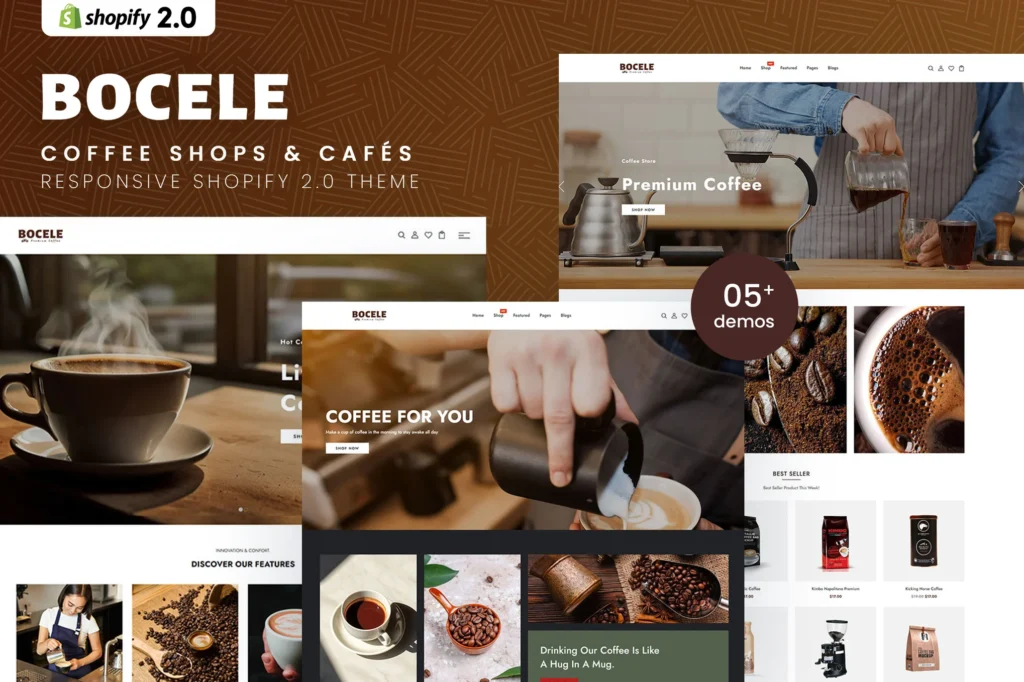 Bocele Coffee Shops Shopify Theme