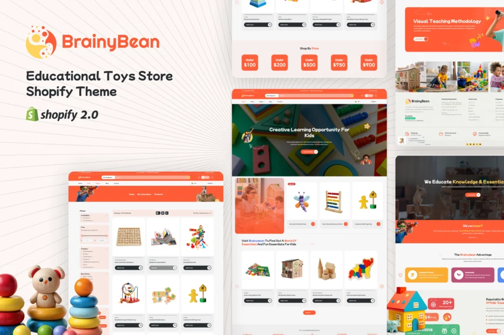 Brainybean Toys Store Shopify Theme