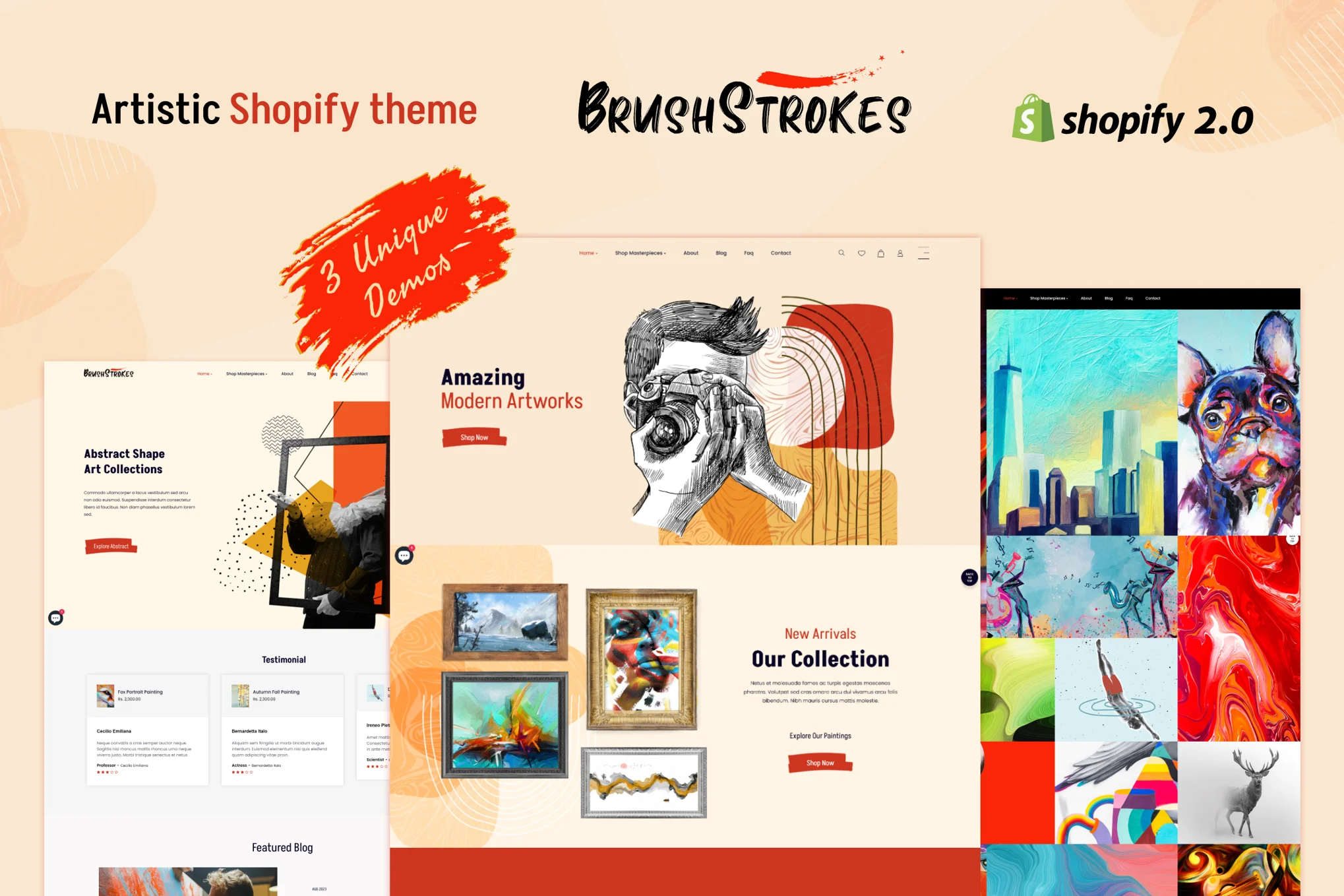 BrushStrokes Art Store Shopify Theme