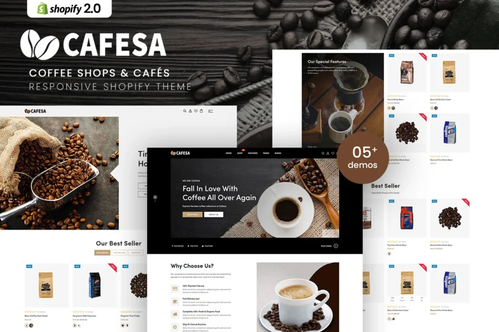 Cafesa Coffee Shops Shopify Theme