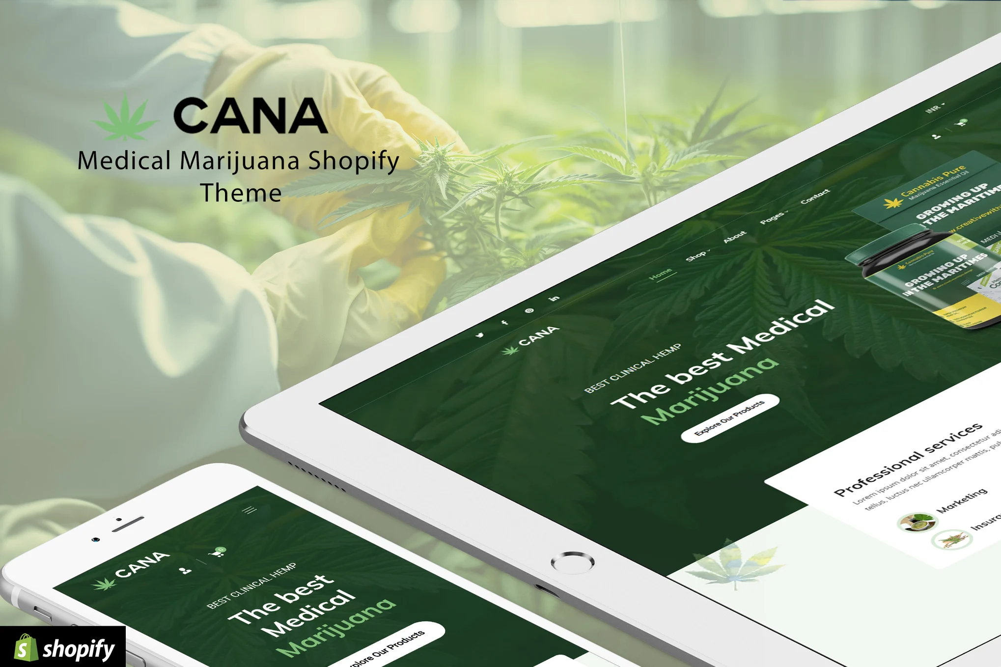 Cana Marijuana Shopify Theme