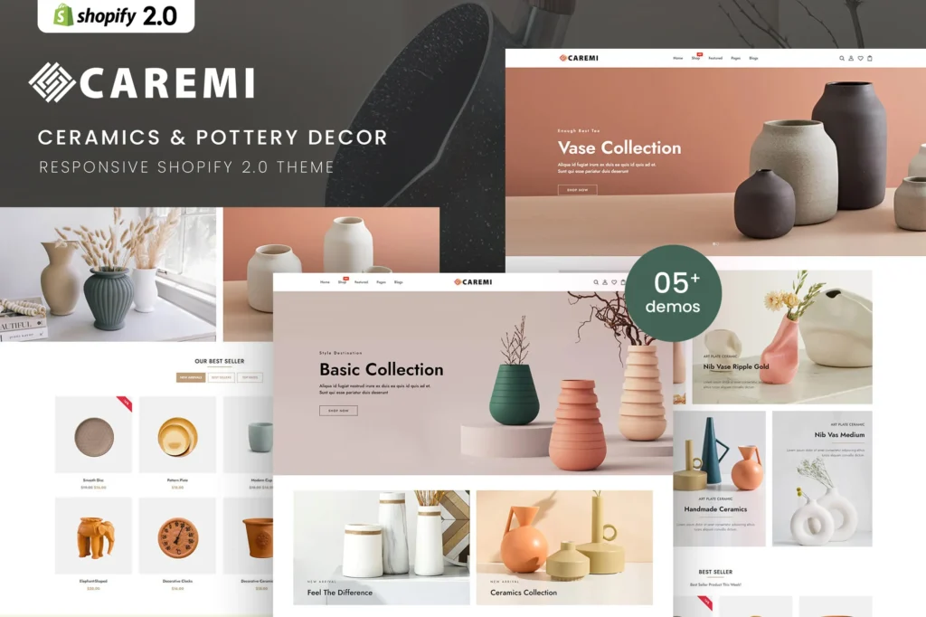 Caremi Pottery Decor Shopify Theme