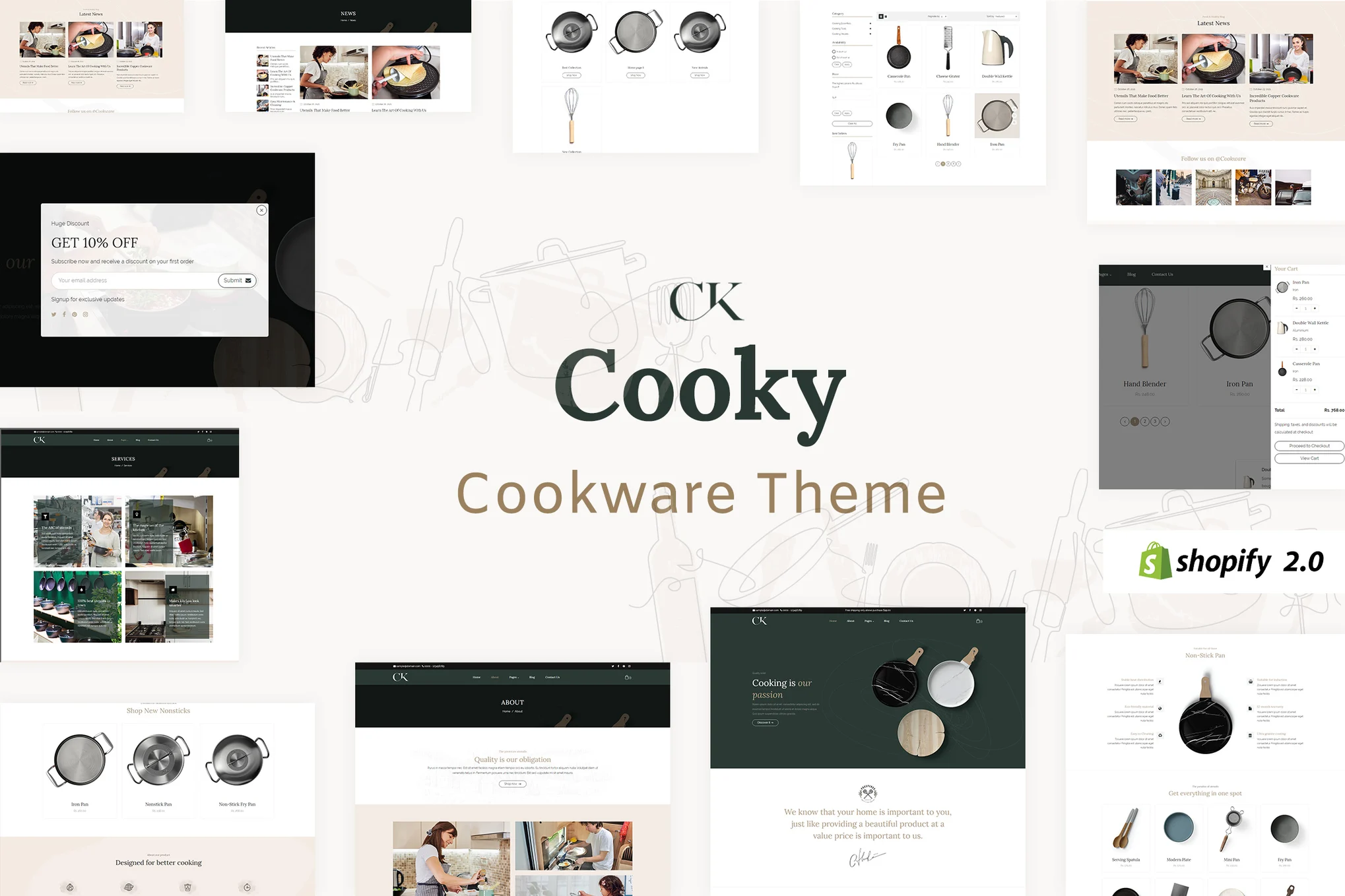 Cooky Kitchen Tools Shopify Theme