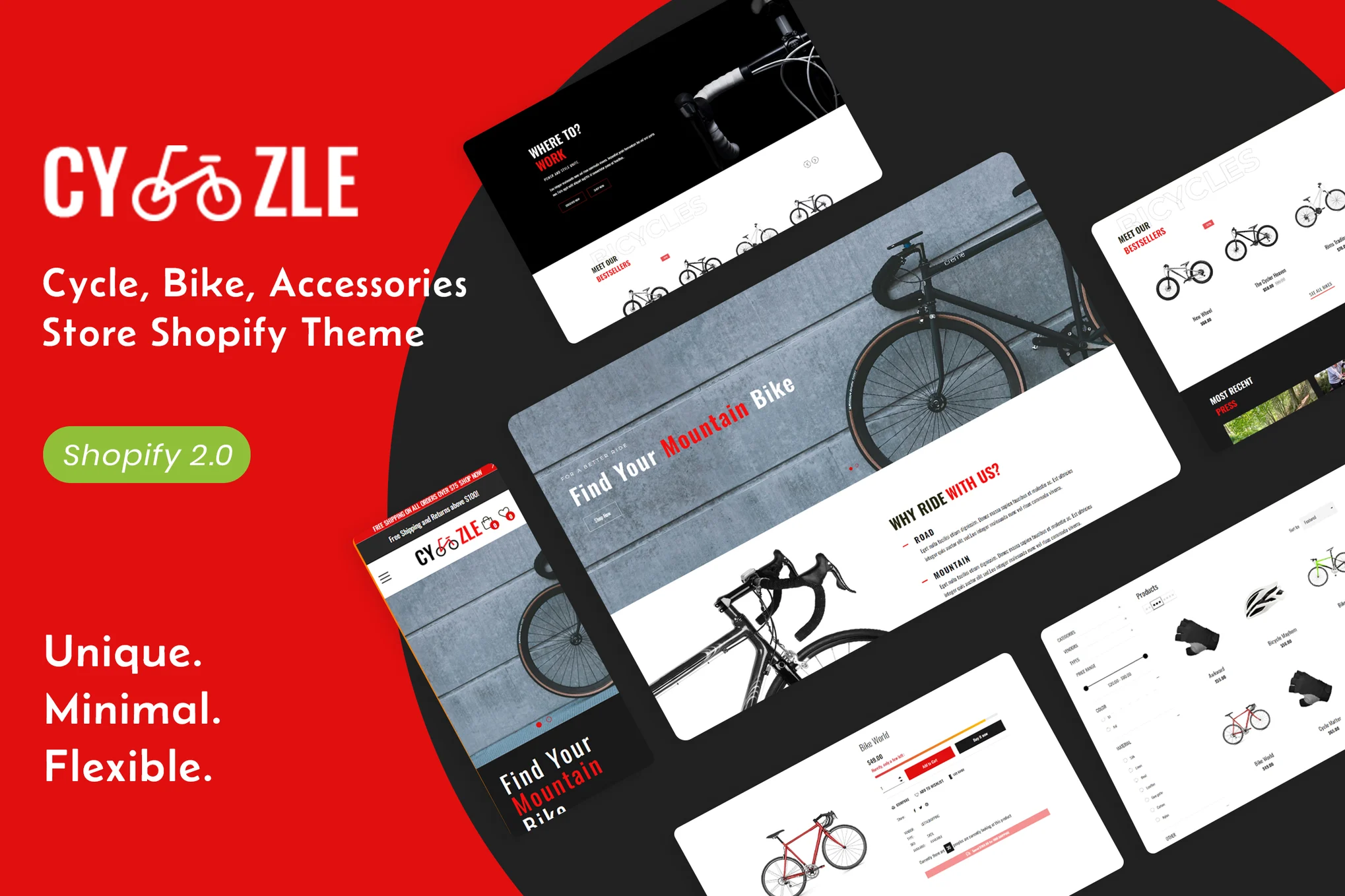 Cyzle Bike Accessories Shopify Theme