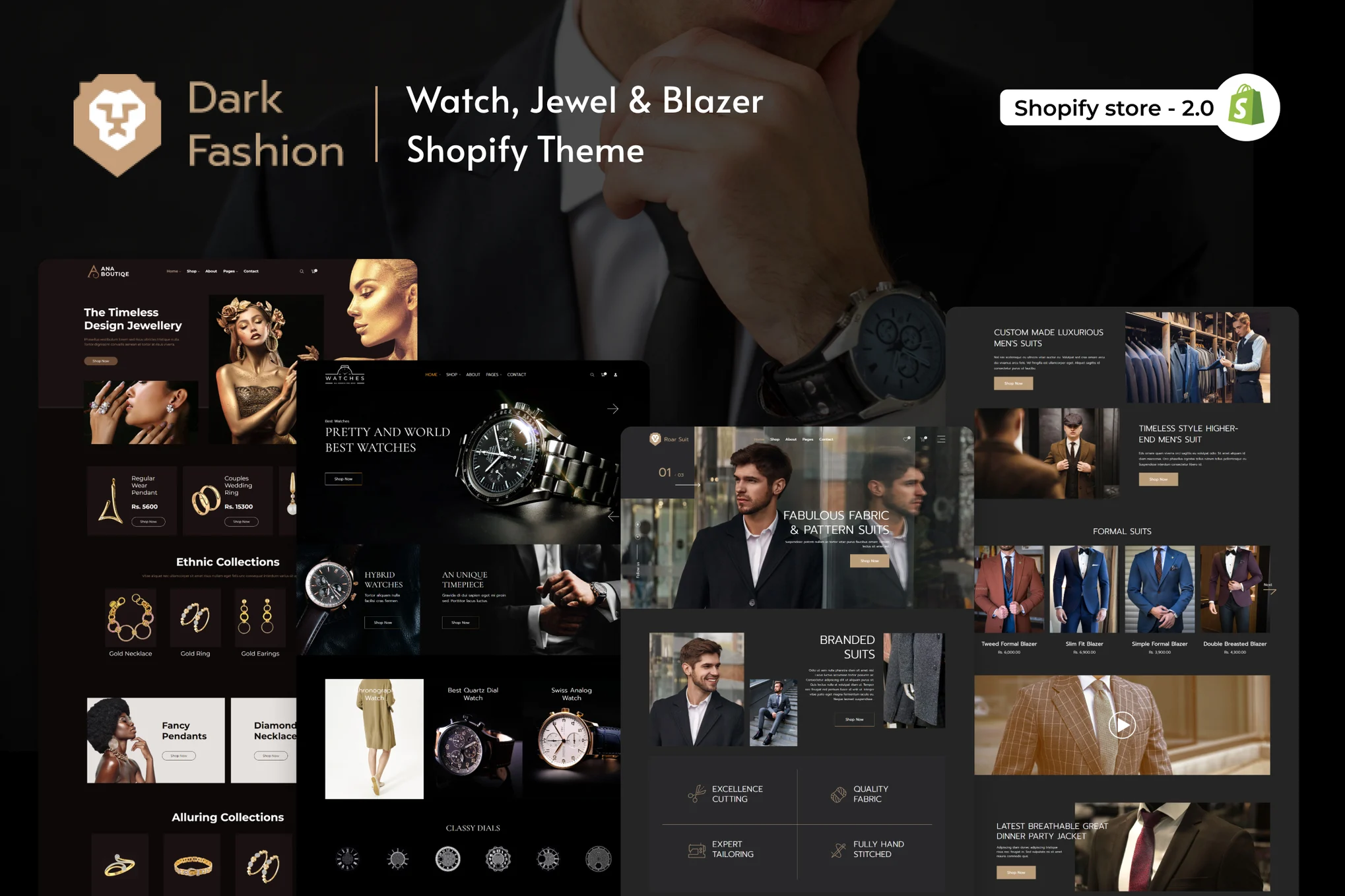 Dark Fashion Jewel Shopify Theme