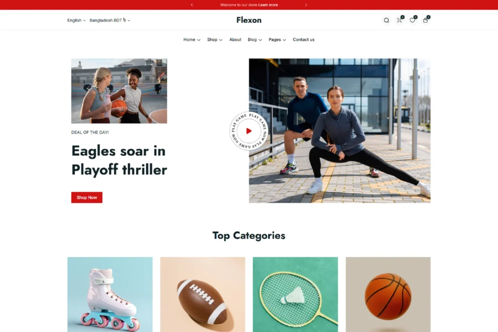 Flexon Sports Accessories Shopify Theme