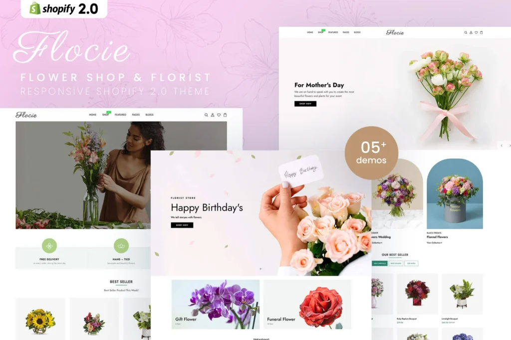 Flocie Flower Shop Shopify Theme