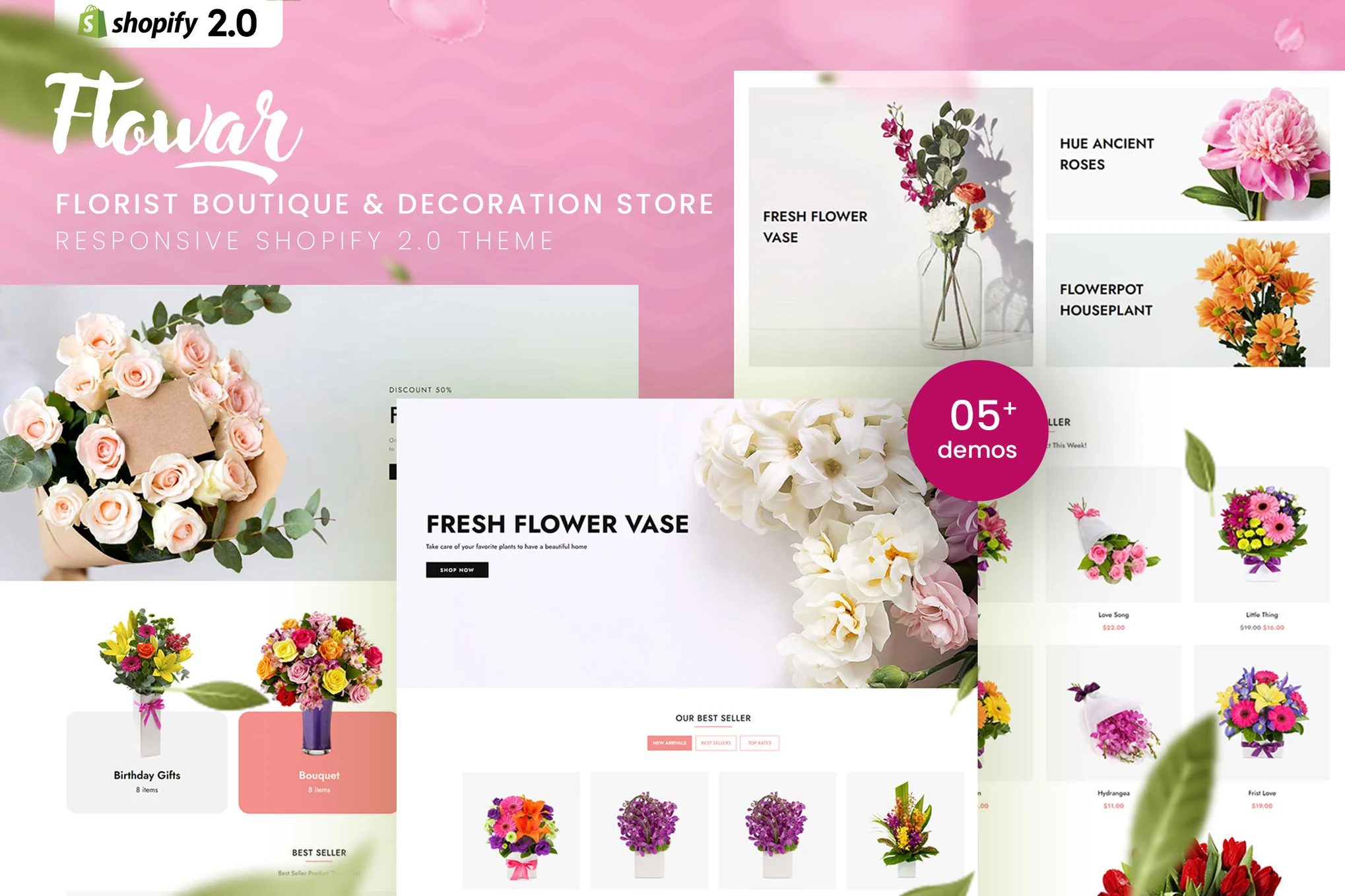 Flowar Florist Shopify Theme