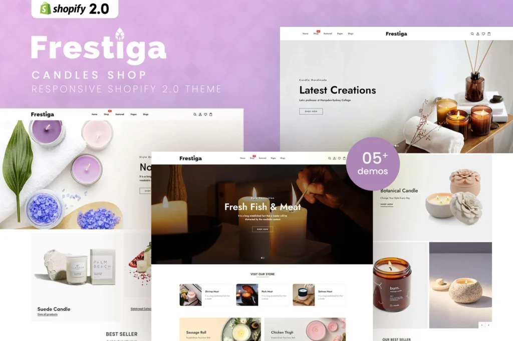 Frestiga Candles Shop Shopify Theme