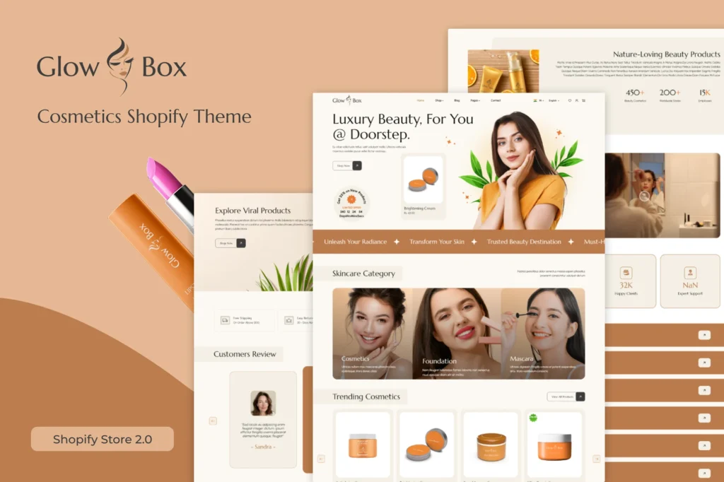Glowbox Cosmetics Shopify Theme