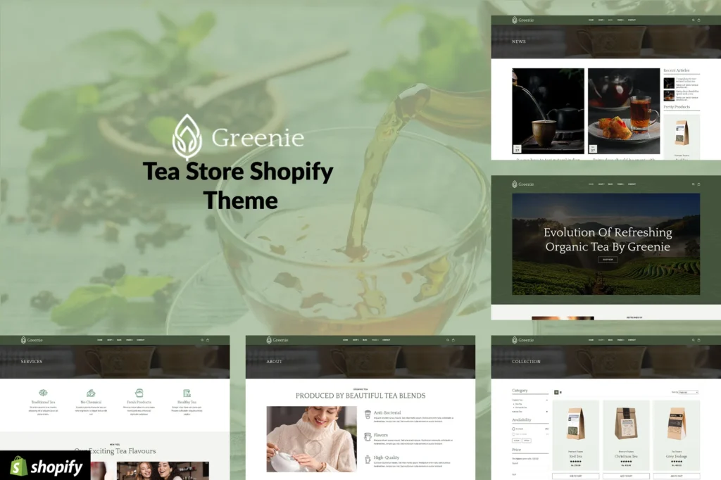 Greenie Coffee Store Shopify Theme