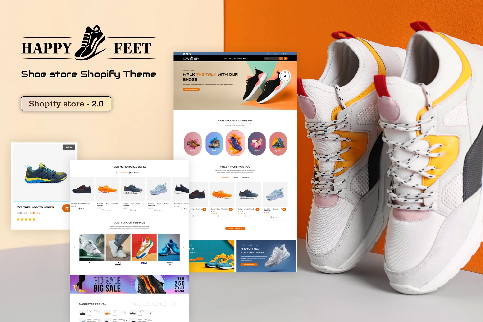 HappyFeet Footwear Shopify Theme