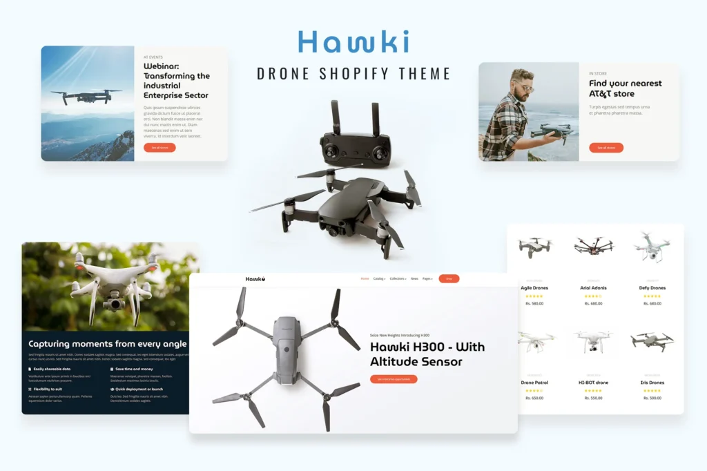 Hawki Drone Single Product Shopify Theme