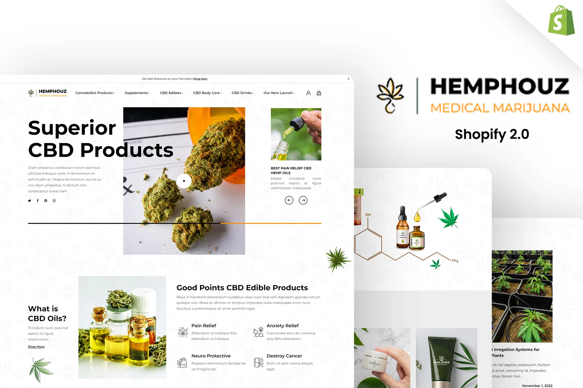 Hemphouz Cannabis Shopify Theme