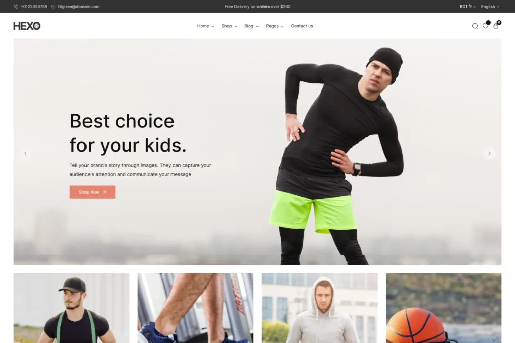 Hexo Sportswear Shopify Theme
