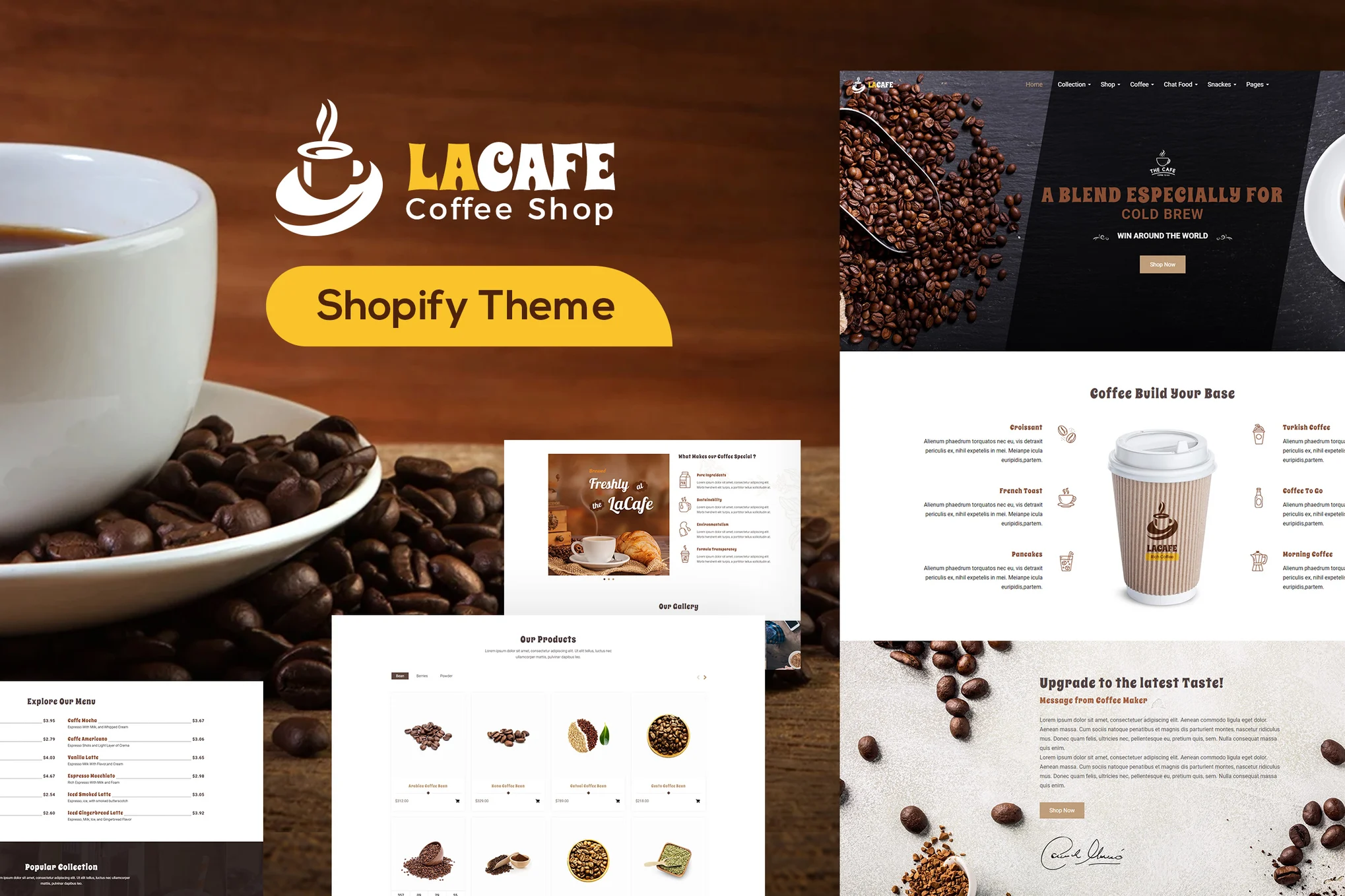 LaCafe Coffee Shop Shopify Theme