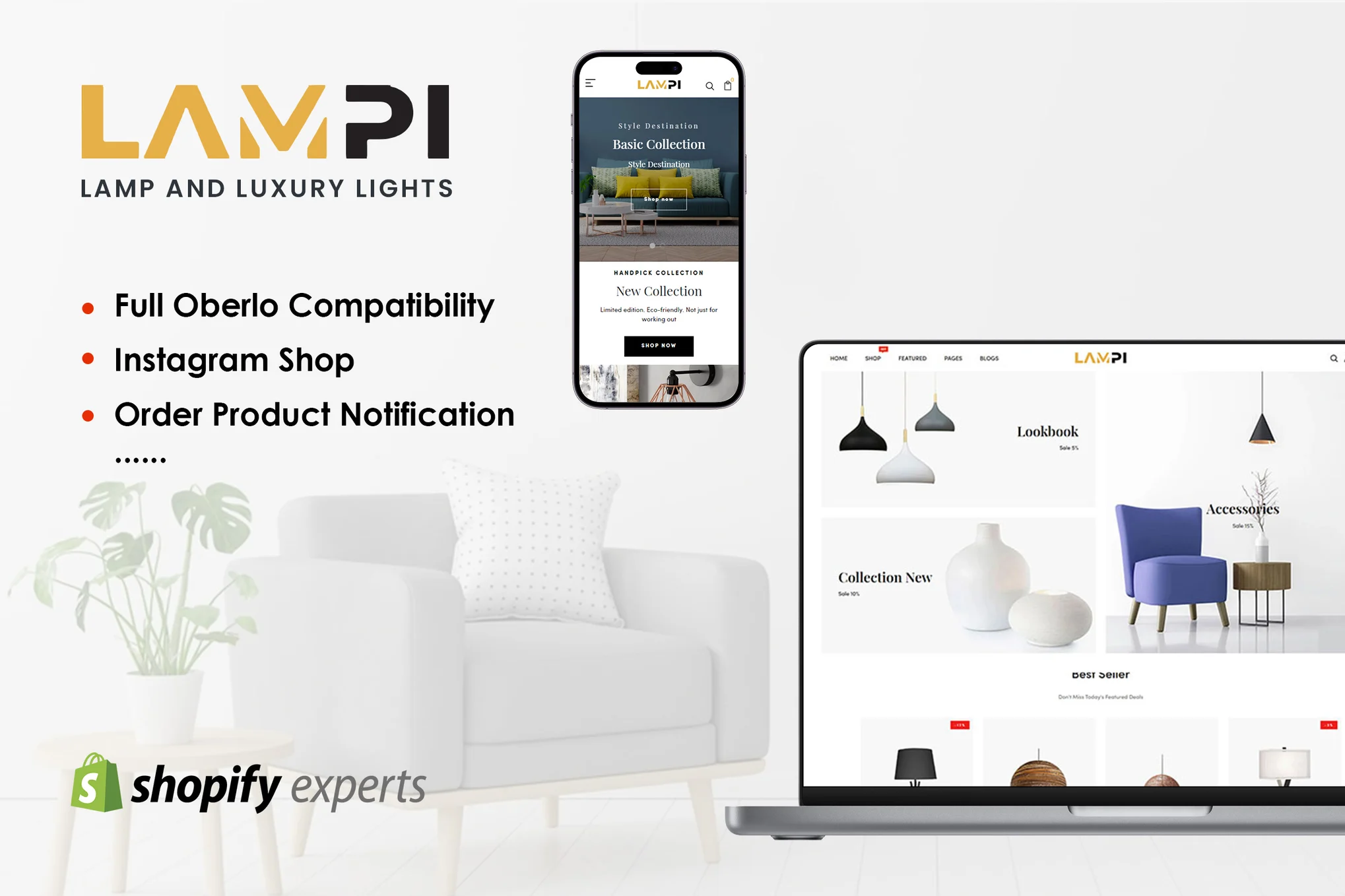 LAMPI Luxury Lights Shopify Theme