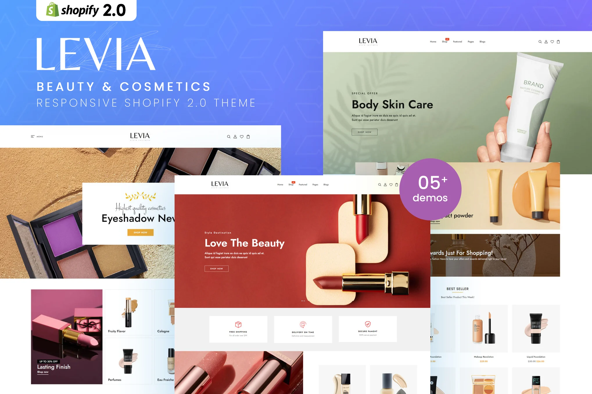 Levia Cosmetics Shopify Theme