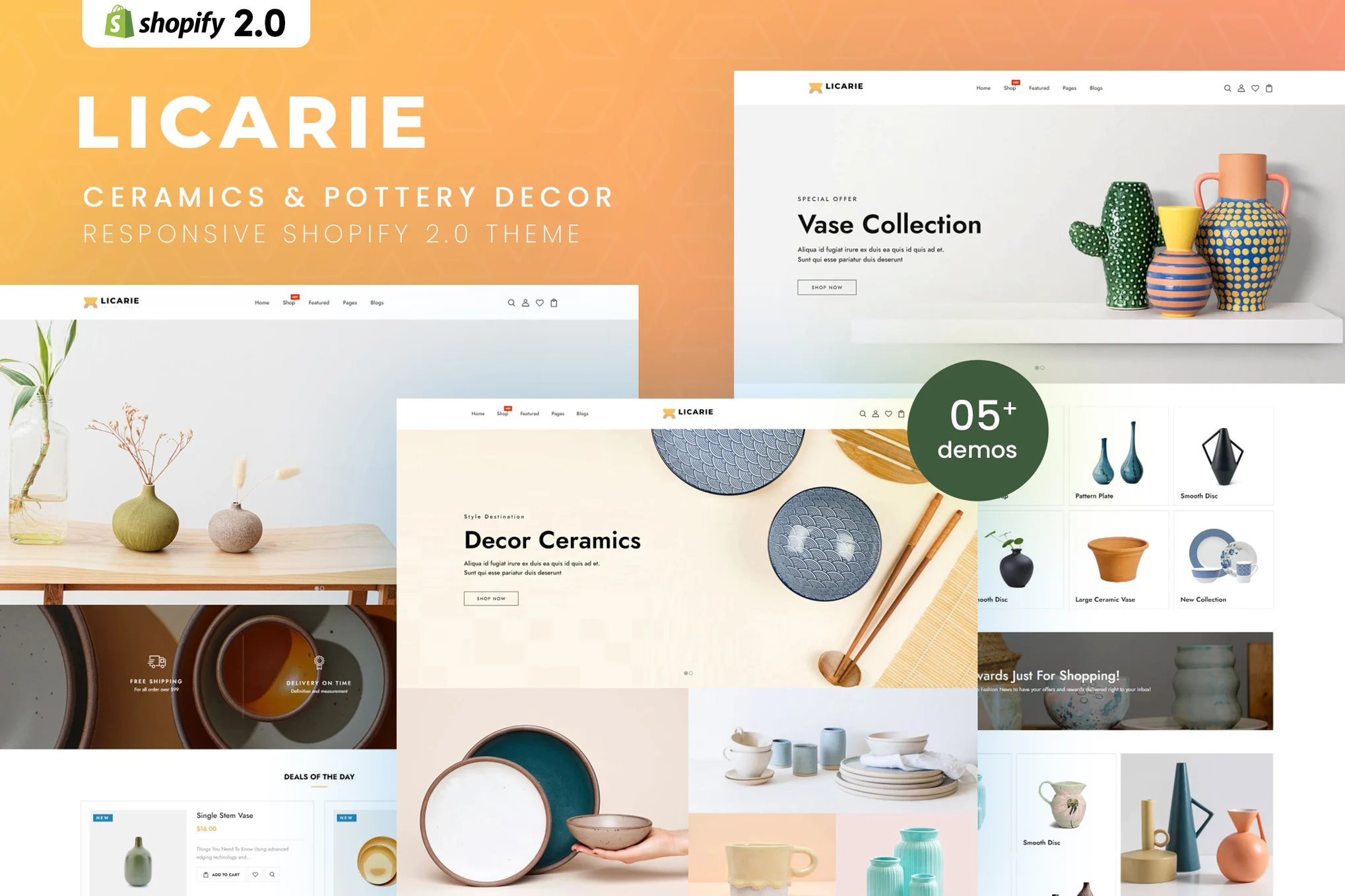 Licarie Pottery Decor Shopify Theme