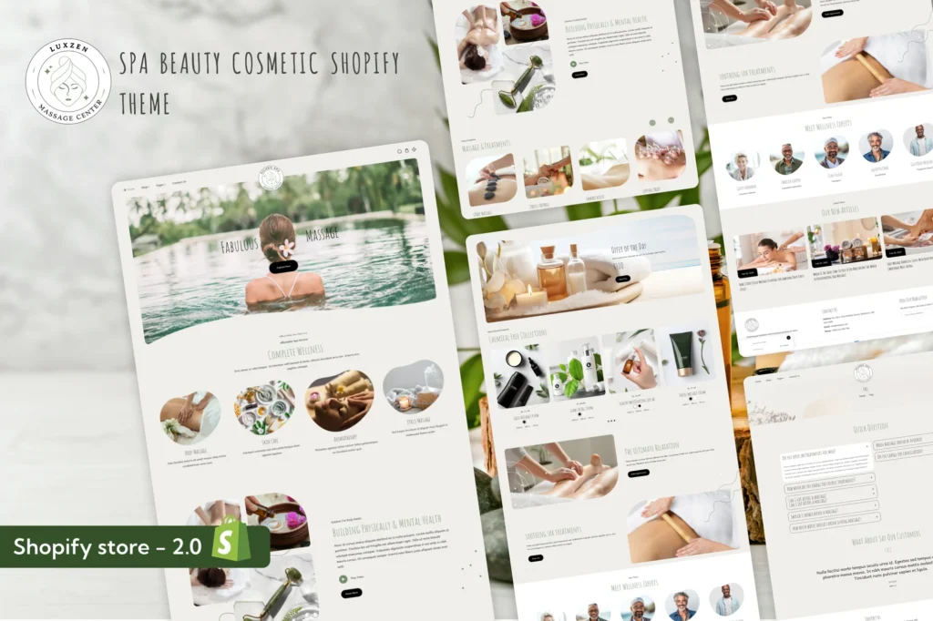 LuxZen Spa Shopify Theme