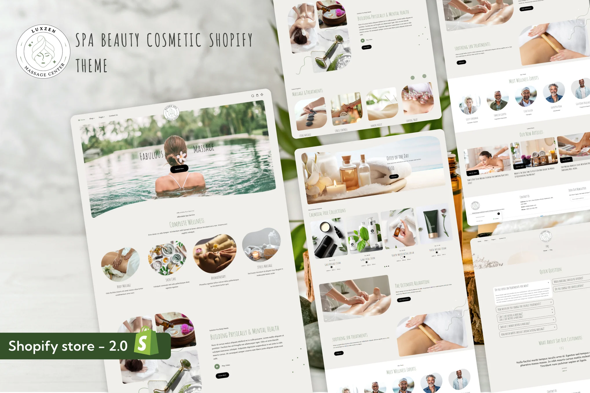 LuxZen Spa Shopify Theme