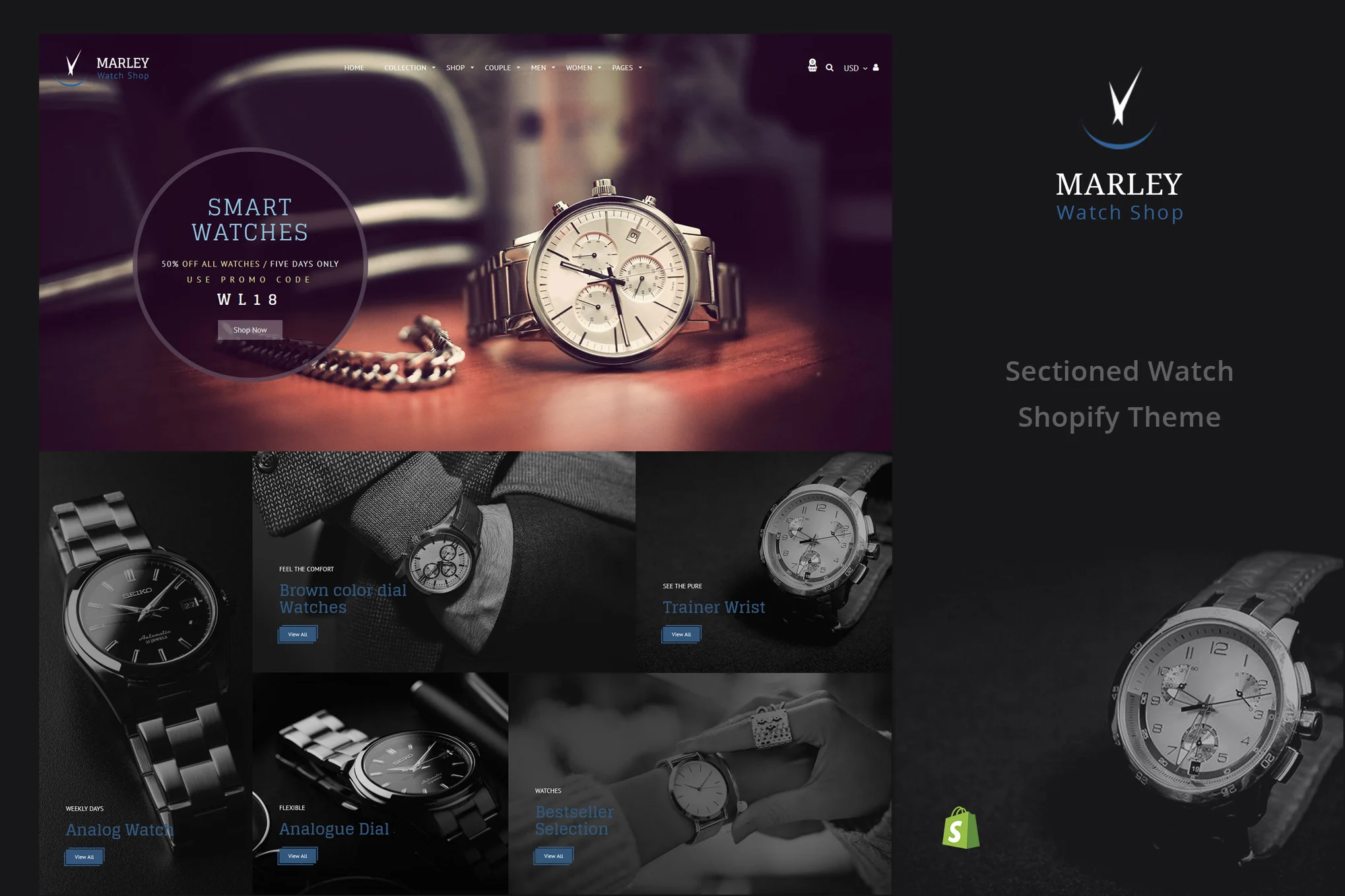 Marley Watch Shopify Theme