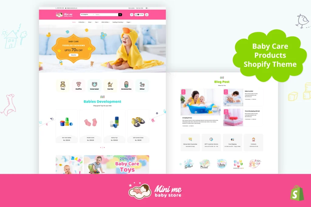 Mini Me Baby Care Shopify Theme