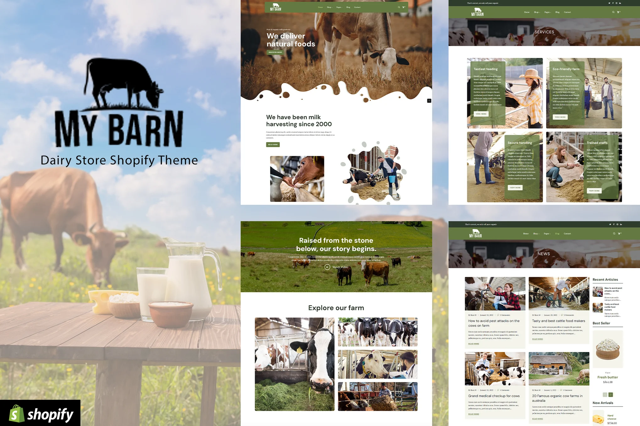 Mybarn Milk Store Shopify Theme