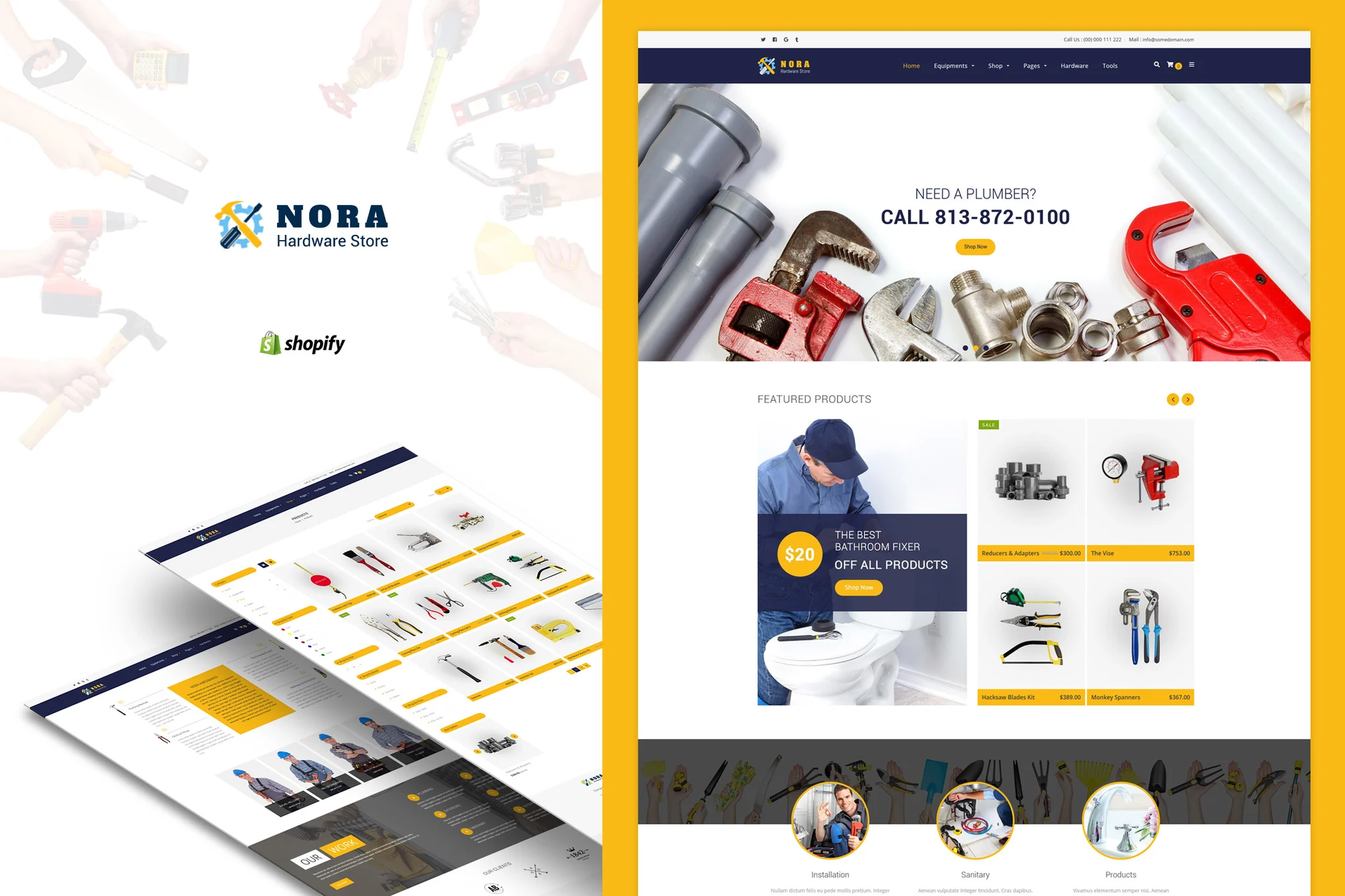 Nora Hardware Store Shopify theme