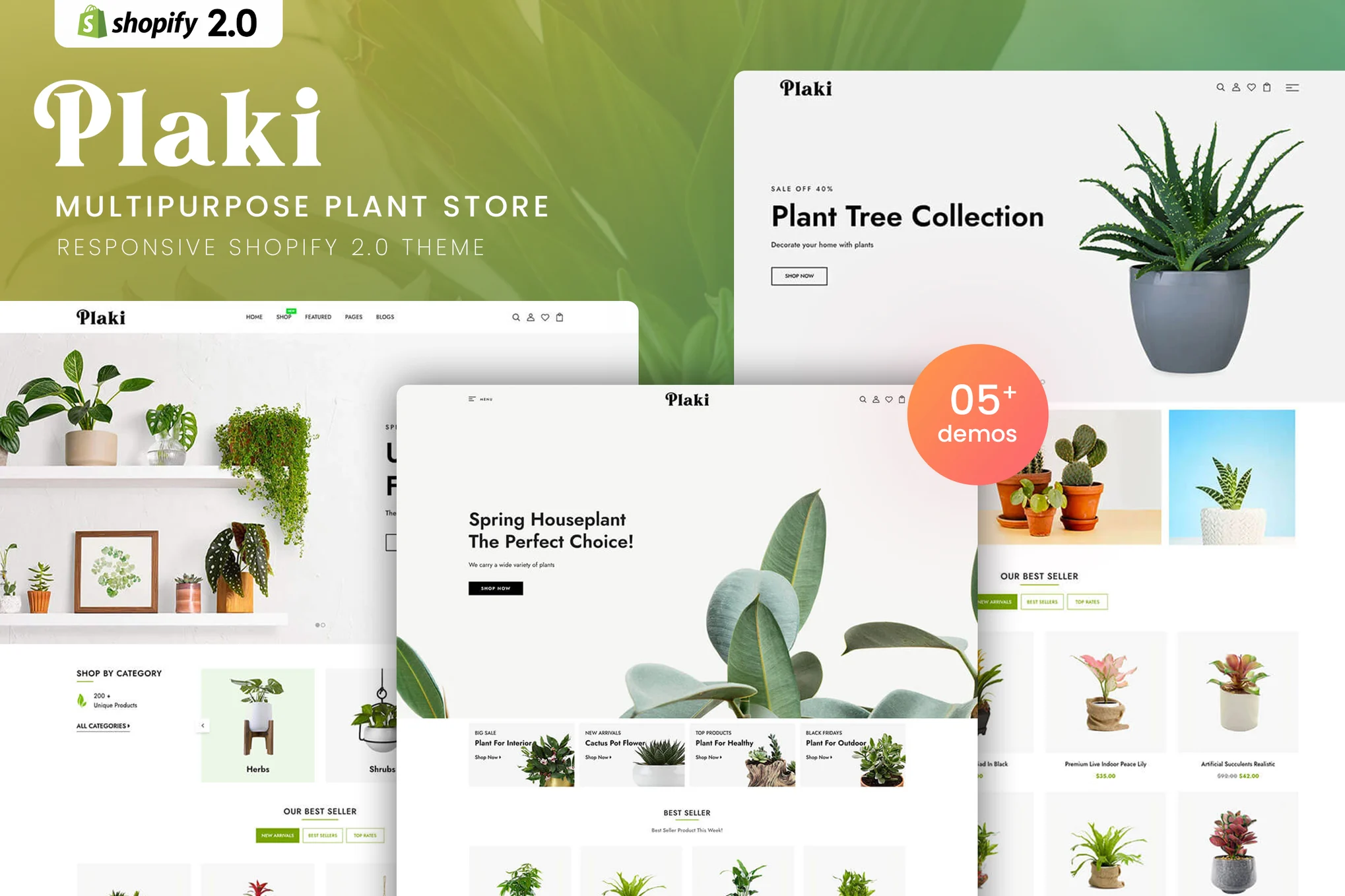 Plaki Plant Store Shopify Theme