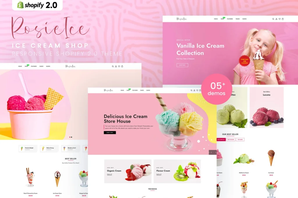 RosieIce Ice Cream Shopify Theme