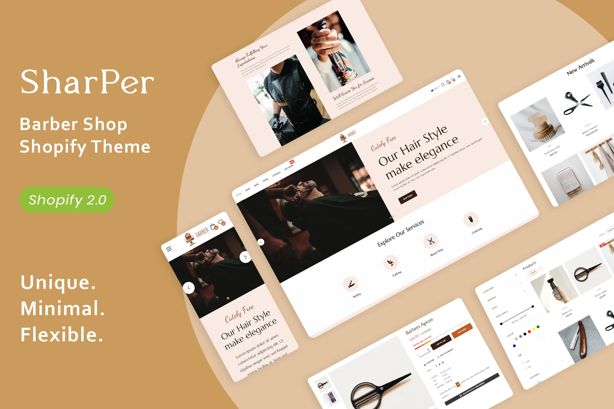 Sharper Barber Shop Shopify Theme