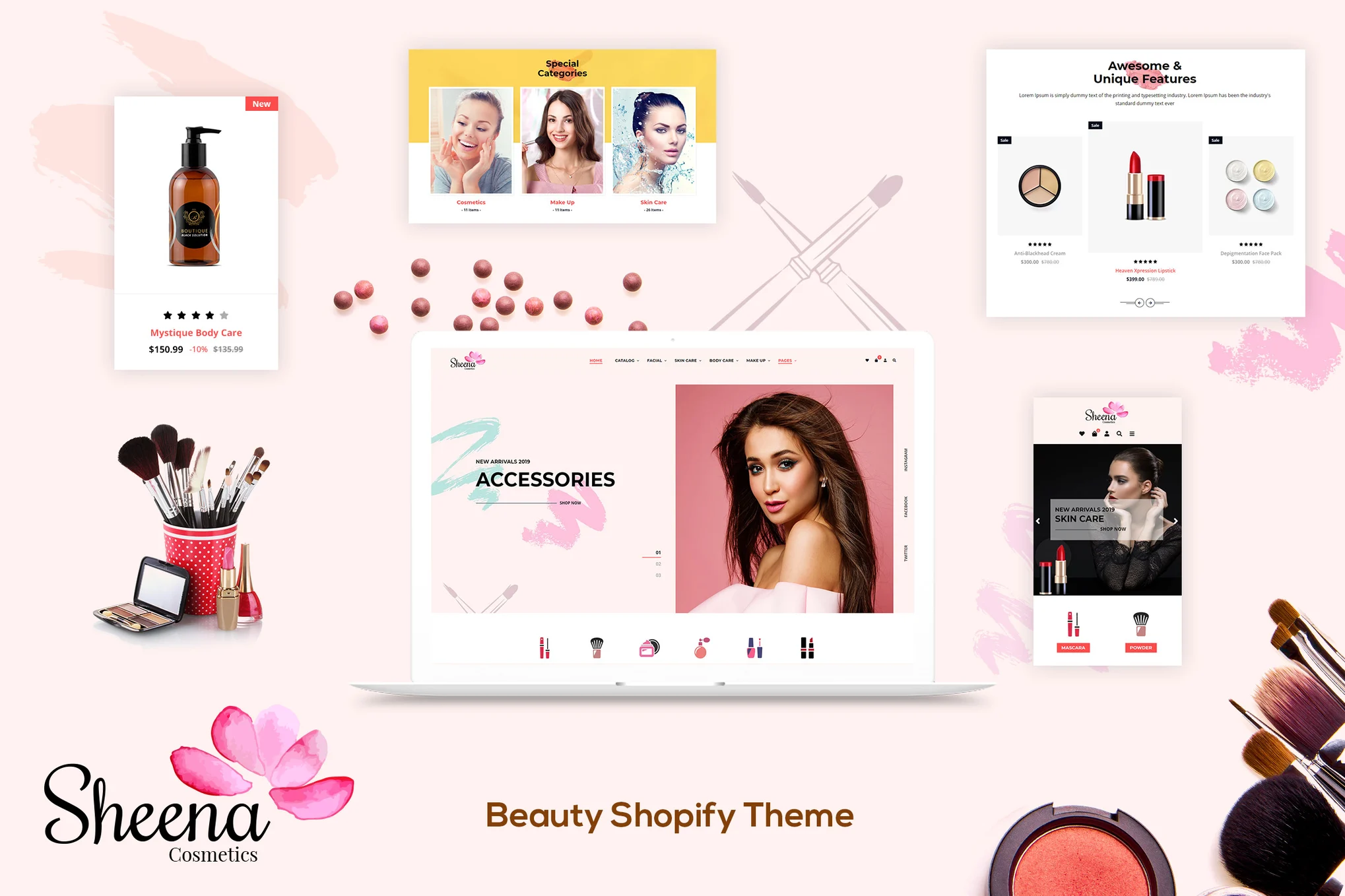 Sheena Cosmetics Shopify Theme