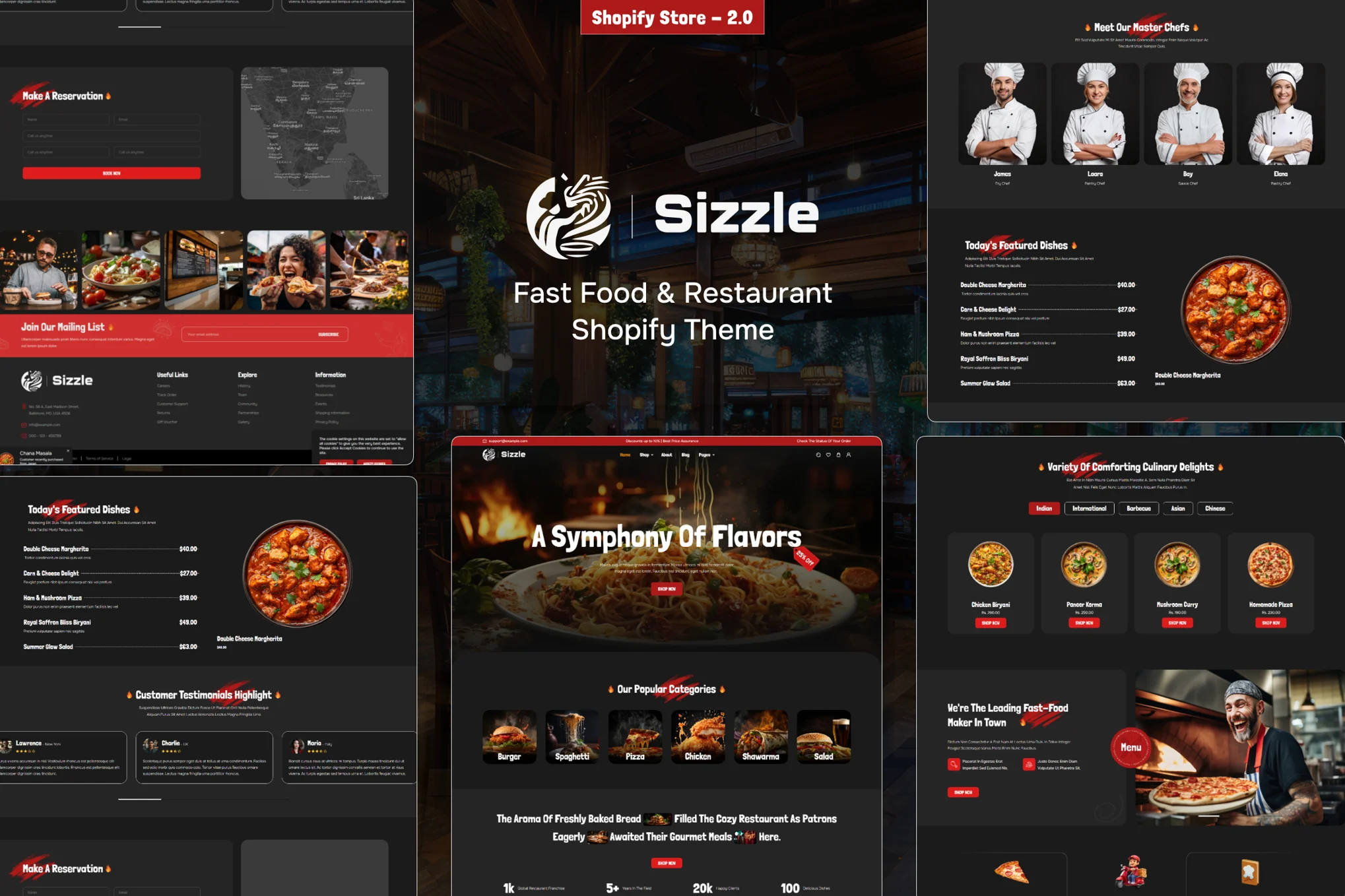 Sizzle Restaurant Shopify Theme