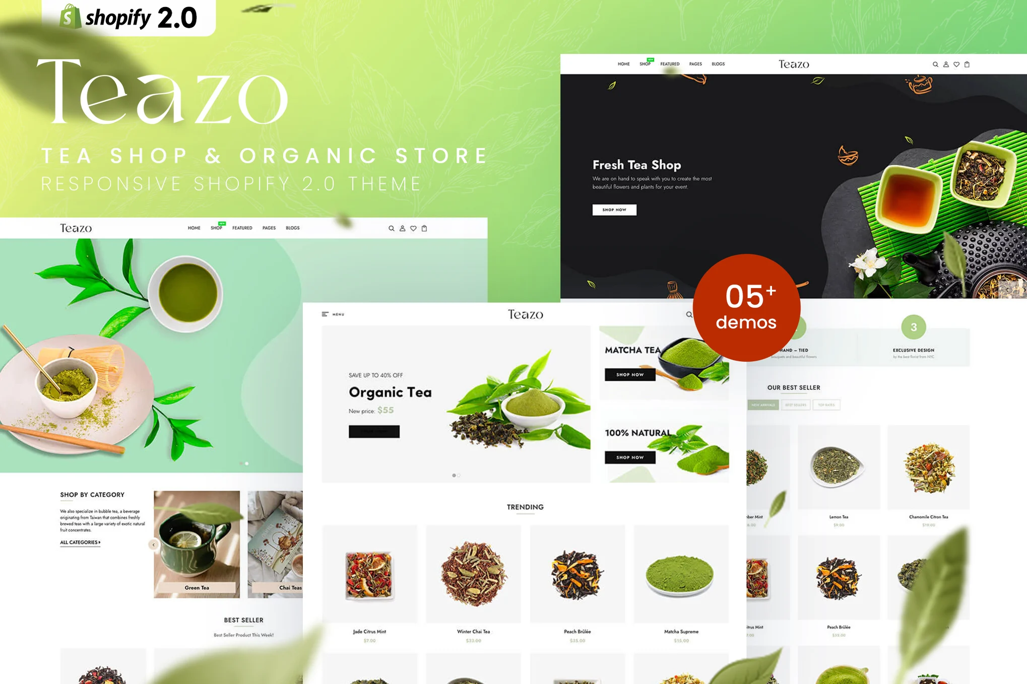 Teazo Tea Shop Shopify Theme