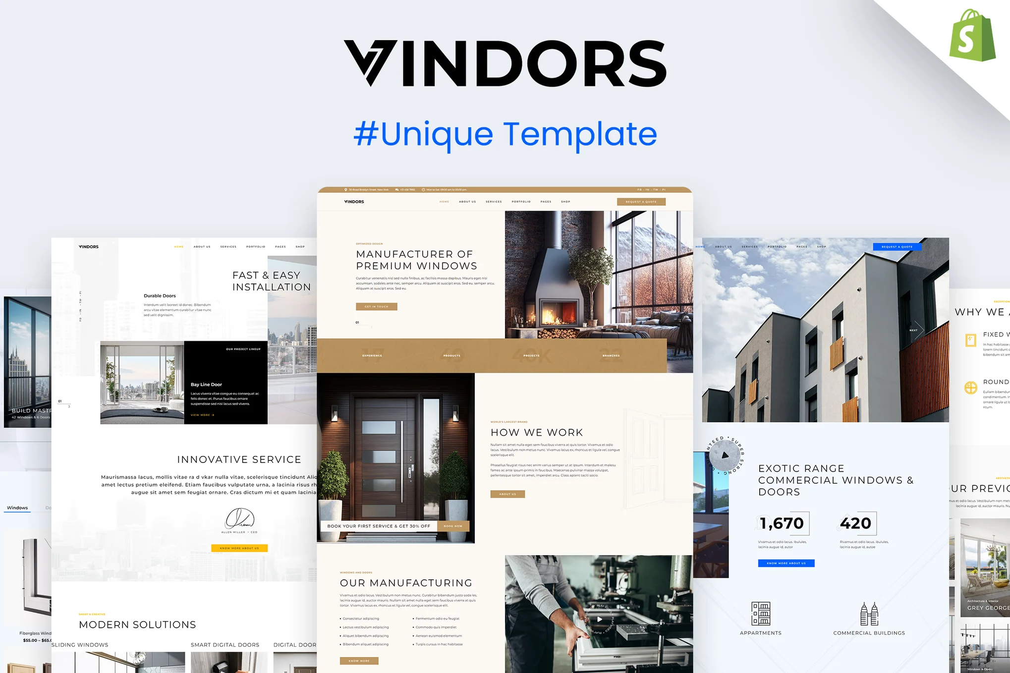 Vindors Windows Shopify Theme