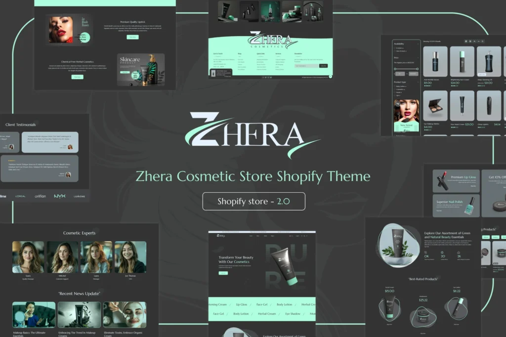 Zhera Cosmetic Shopify Theme
