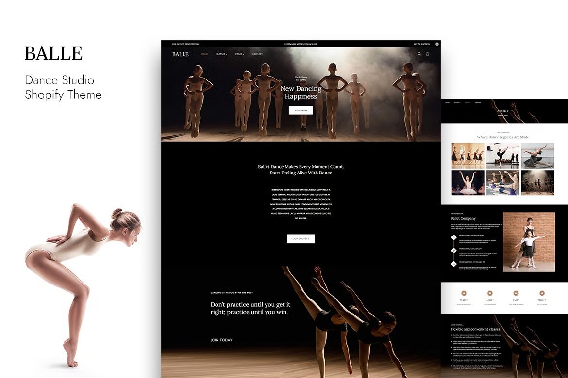 Balle Dance Studio Shopify Theme
