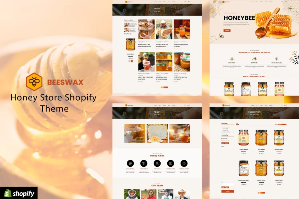 Beeswax Honey Store Shopify Theme