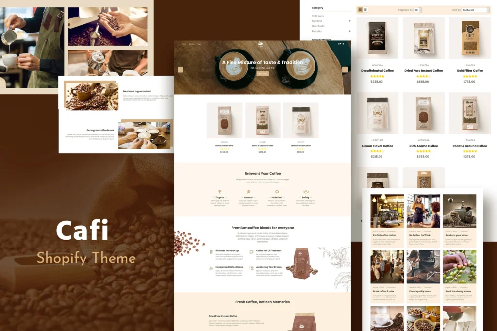 Cafi Coffee Shops Shopify Theme