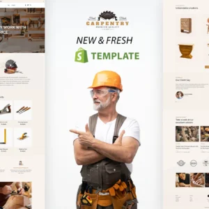 Carpentry Wooden Crafts Shopify Theme