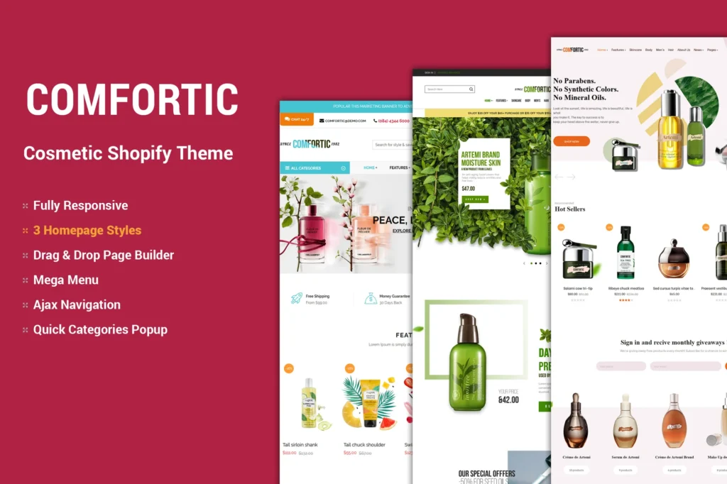 Comfortic Cosmetic Shopify Theme