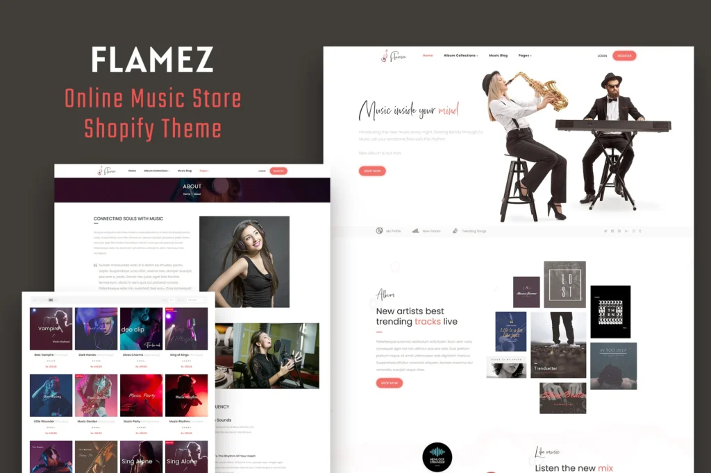 Flamez Music Store Shopify Theme