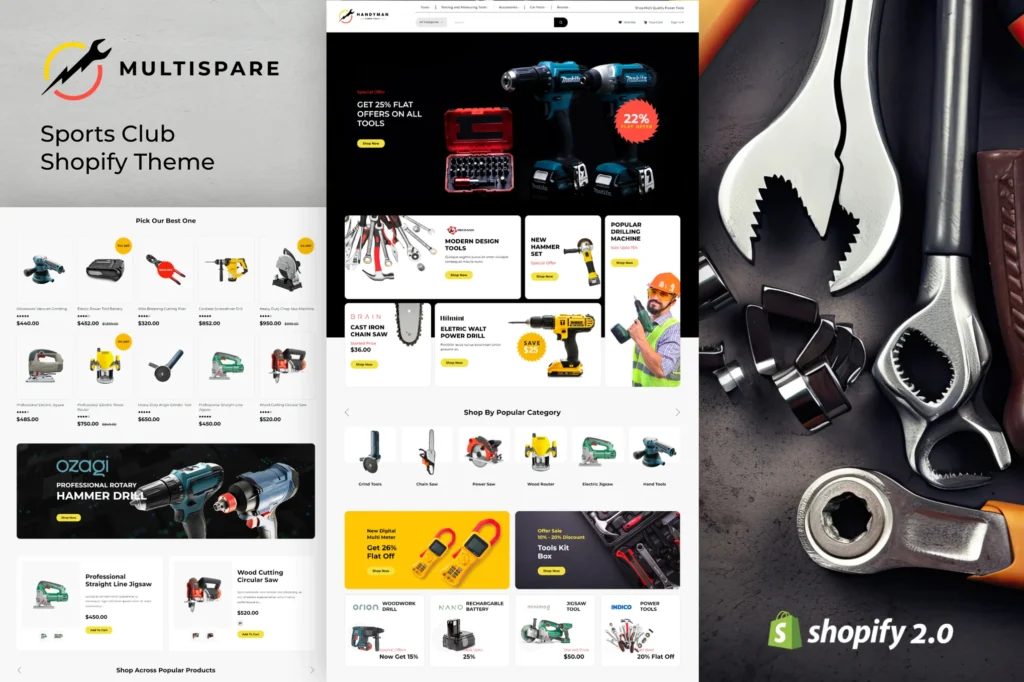 Multispare Hardwares Shopify Theme