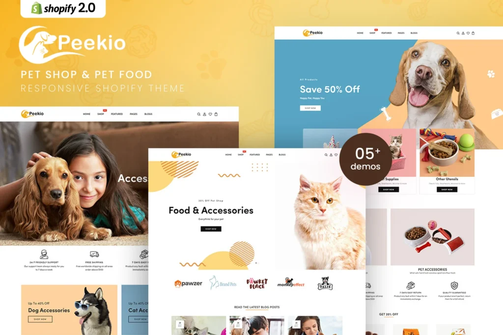 Peekio Pet Shop Shopify Theme